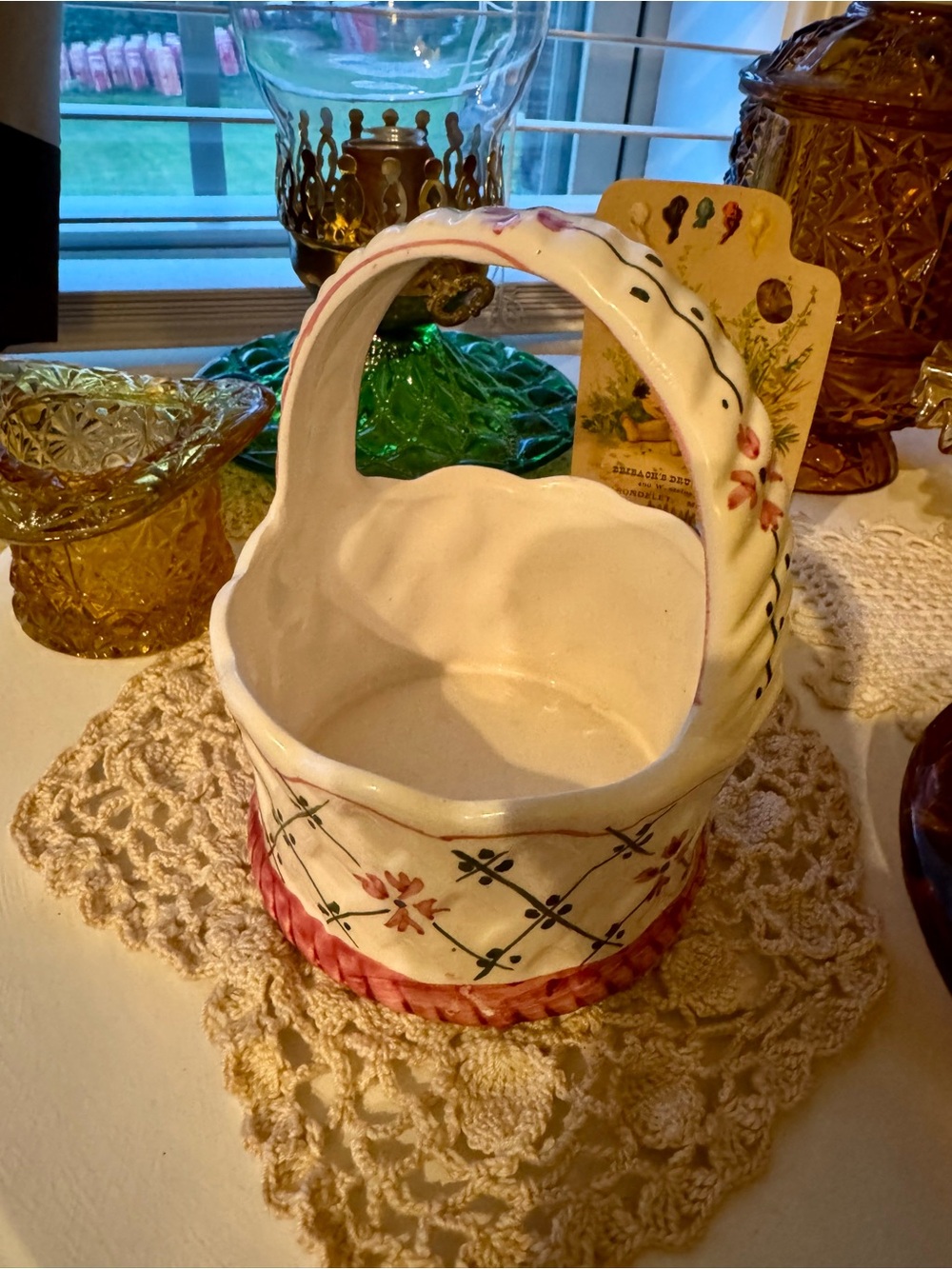 Hand-Painted Basket - Picture 3 of 7